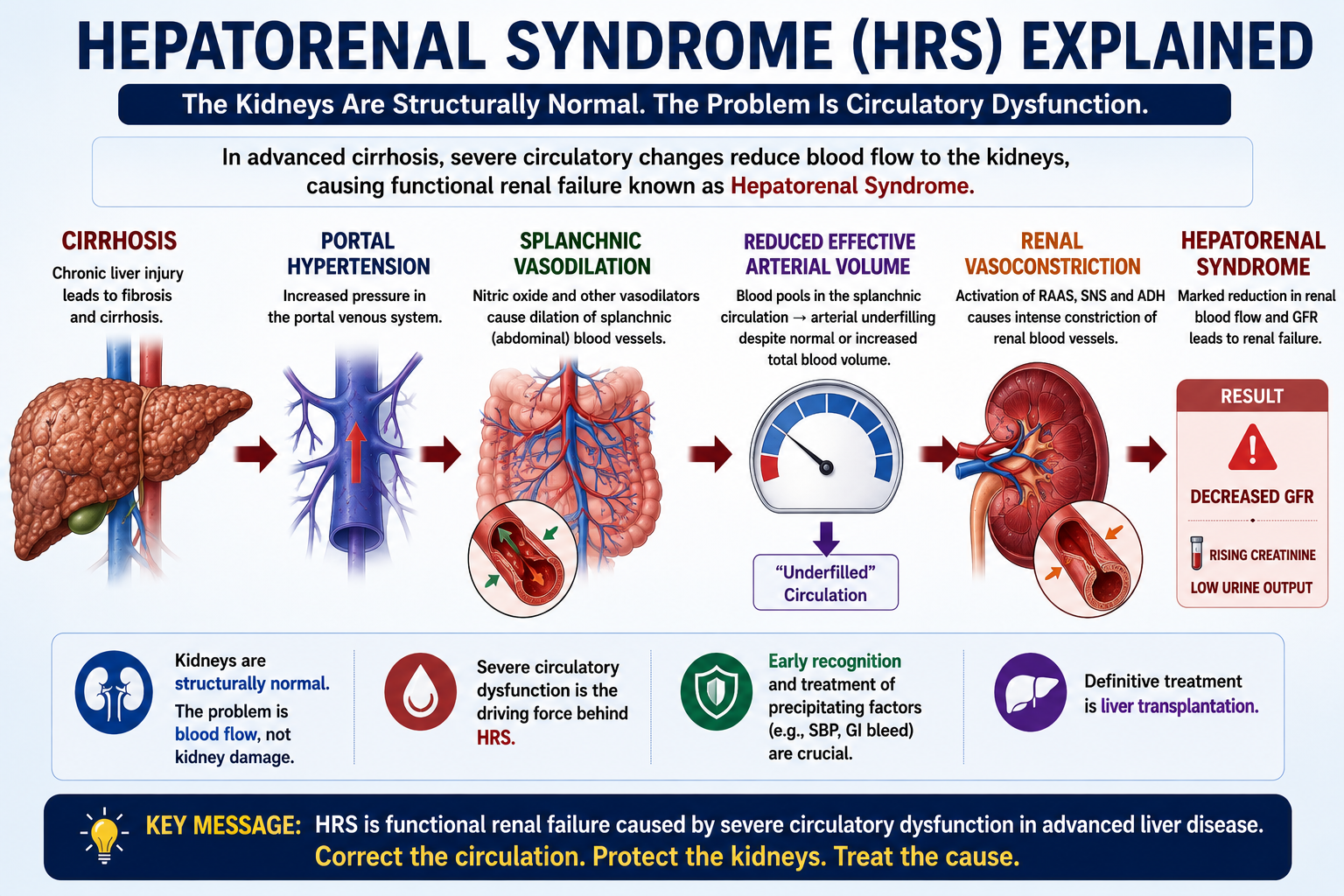 Hepatorenal Syndrome (HRS) Explained: Pathophysiology, Diagnosis and Clinical Approach