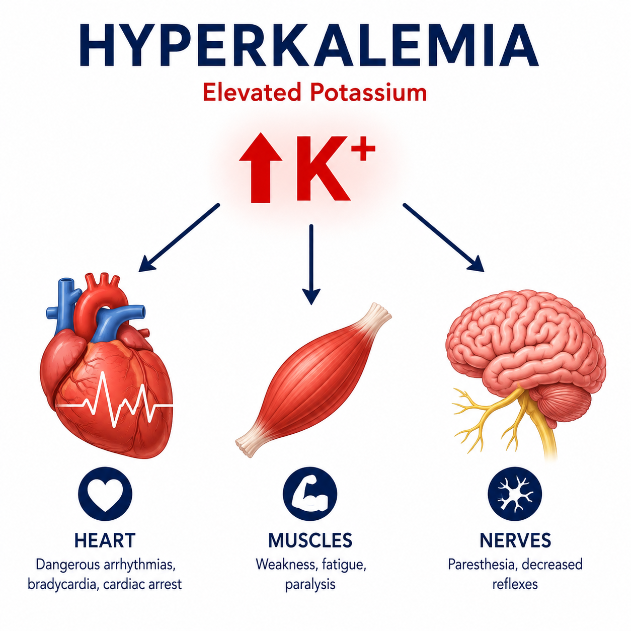 Hyperkalemia Explained: Causes, Symptoms, ECG Changes and Diagnosis