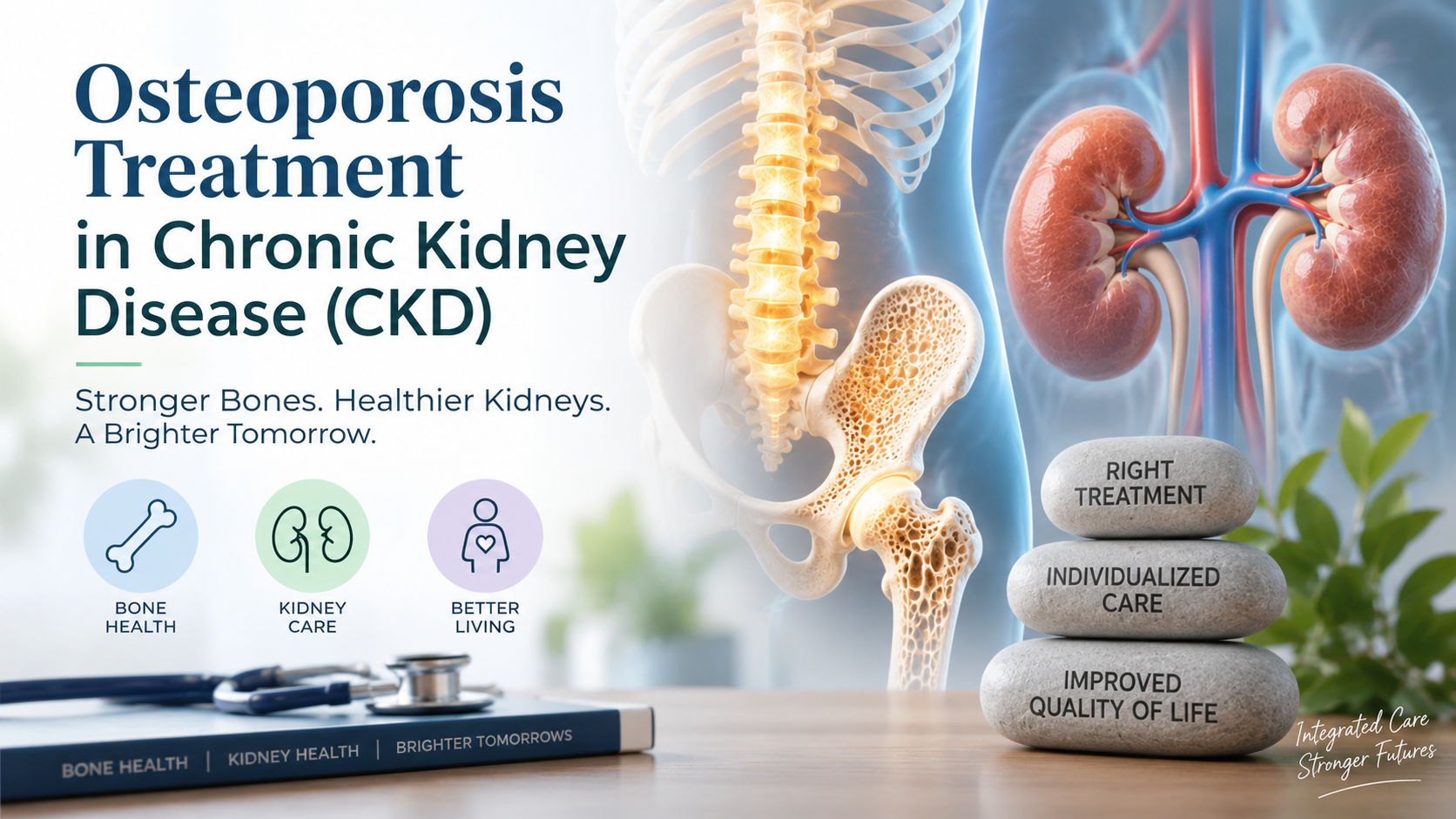 Osteoporosis treatment in chronic kidney disease based on CKD stage bone turnover and medication safety.