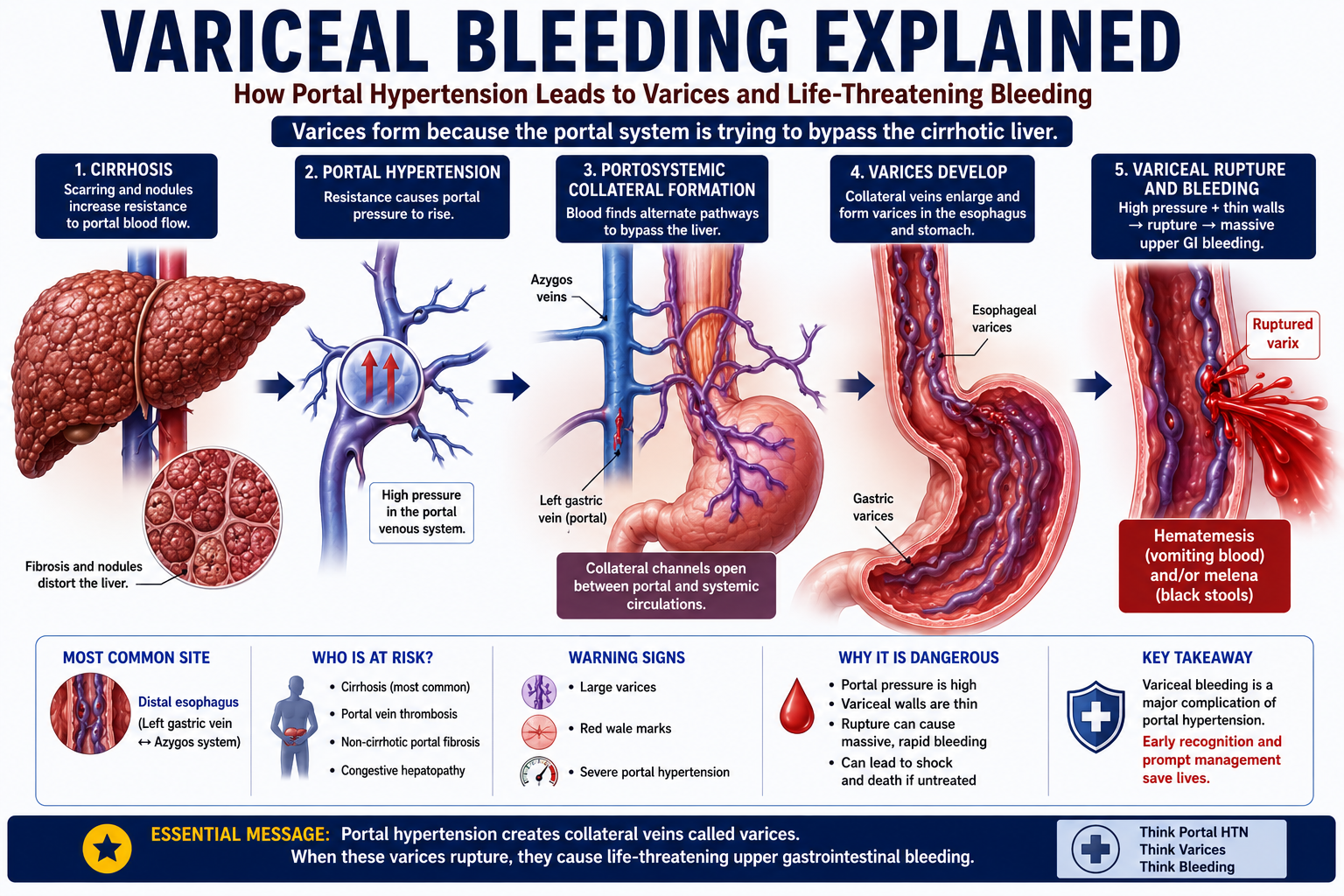 Variceal Bleeding Explained: Pathophysiology, Clinical Features and Management Principles